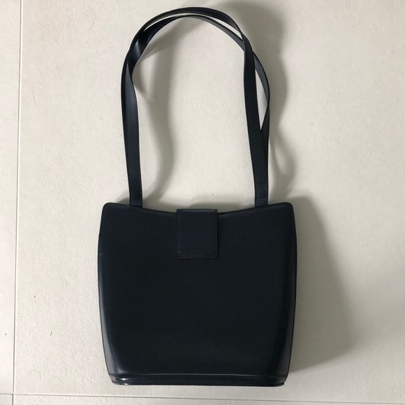 SALE Bally Vintage Structured Shoulder Bag Blue Leather Made in Italy sn1625-98 - Picture 4 of 16